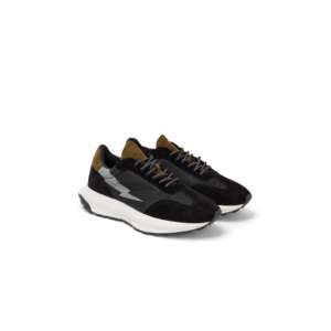 Chaussures de randonnée Moyo Trail Runner noires, à lacets, en daim, bout rond, unisexes, imperméables, en cuir de vache, toutes saisons - Product Image 1