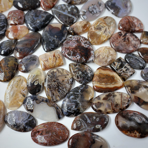 Bâton naturel Agate Cabochon poli ovale taillé pierre précieuse en vrac pour la fabrication de bijoux mélange forme en Turquie Agate Lot - Product Image 4