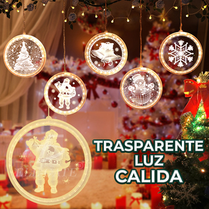 Ensemble de 5 lampes LED USB à thème de Noël, transparentes, pour intérieur et extérieur, équipement d'éclairage en plastique - Product Image 4