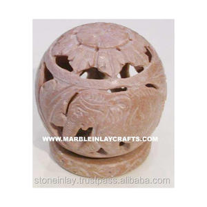 ที่ใส่เทียนทีไลท์สวยงามทำจากหินสบู่ - Product Image 1