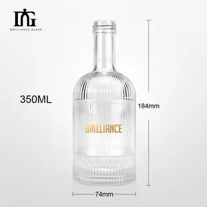 Wholesale Customized In Stock 200ml 375ml 500ml 750ml 1000ml Glass Wine Bottle With T-cork
