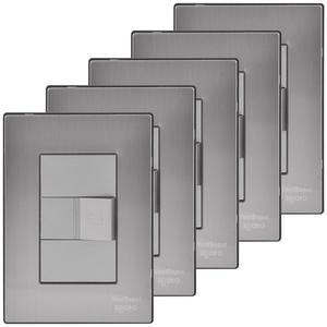 สวิตช์กริ่งประตูสวยงาม, MXIUO-005, 5 ชิ้น, ปุ่มกริ่งประตู, 125-250VAC, 50/60Hz, สีเงิน, สแตนเลส/PC - Product Image 1