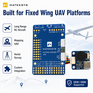 MatekSys H743 Wing V3 ชุดควบคุมการบินแบบปีกคงที่ มอเตอร์คู่ กล้องคู่ รองรับ CAN I2C UART สำหรับเครื่องบินบังคับวิทยุ RC UAV - Product Image 5