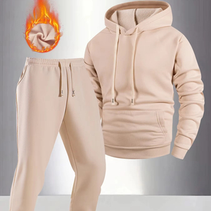 Conjuntos de chándal para hombre Sudadera con capucha y pantalones Mujer Jersey con capucha de color sólido + Pantalones Traje Ropa deportiva informal Conjuntos Hombre - Product Image 1