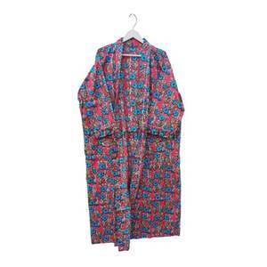Bata de Casa de Algodón Puro con Estampado Indio, Kimono de Verano, Cubierta Floral para la Playa/Vestido Largo y Cómodo para Dormir, Uso Diario - Product Image 5