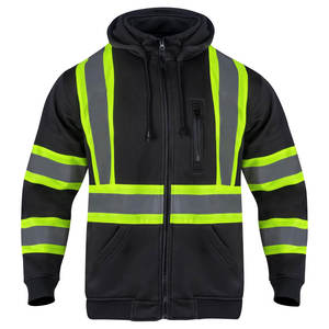 Uniforme de trabajo de poliéster de alta calidad con capucha Super Visible Hivis reflectante seguridad sudadera chaqueta al por mayor alta térmica - Product Image 4
