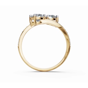 Anillo de diamante cultivado en laboratorio con brillo atemporal de Miranda en oro amarillo, rosa y blanco de 9k, 14k y 18k, joyería de compromiso elegante y sostenible - Product Image 4