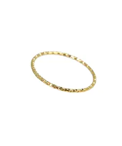 Bulk wholesale 925 sterling silver trendy jewelry ring 18k gold plated unique hammered thin stack finger rings