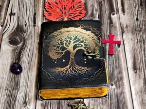 Antique Vintage Arbre de Vie En Cuir Journal A5 Spirale Style Organisateur avec Logo Personnalisé Fil À Coudre Reliure Emballage Cadeau - Product Image 3