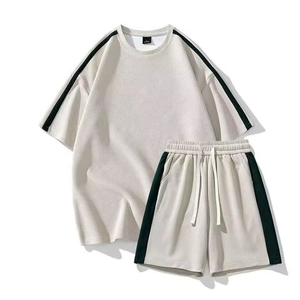 Conjuntos de pantalones cortos de verano para hombre Camiseta de dos piezas Pantalones casuales de calle Camiseta Conjuntos de hombres Pantalones cortos Camisetas y pantalones cortos Conjunto para hombres - Product Image 2