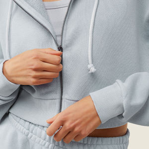 Conjunto de 2 Piezas con Capucha para Mujer, Personalizable al por Mayor, MOQ Bajo, 100% Algodón, Transpirable, Secado Rápido, Otoño, Hecho en Pakistán - Product Image 3