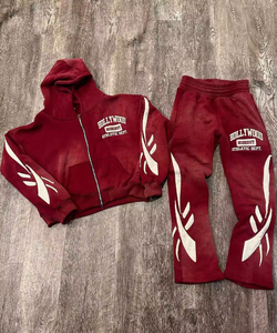 Pantalon de survêtement homme grande taille en molleton 100% coton respirant, délavé à l'acide, style streetwear, personnalisable, haute qualité - Product Image 1