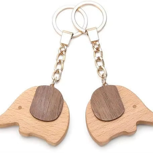 ห่วงโซ่กุญแจไม้ทรงกลมว่างพวงกุญแจทำจากไม้ส่วนตัวป้ายห่วงโซ่ขนาดเล็กสำหรับงานฝีมืออุปกรณ์ตกแต่งกระเป๋าเสื้อผ้าแบบทำมือ - Product Image 1