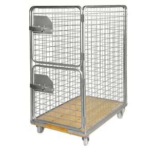 Conteneur à roulettes avec un élégant fond en bois - Product Image 1