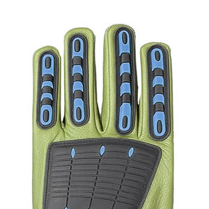 Gants de travail de sécurité en cuir de mouton de vachette de construction industrielle à usage intensif personnalisés en TPR à vendre - Product Image 4