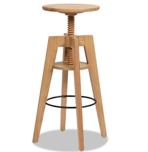 เก้าอี้บาร์ไม้พร้อมแท่นชาร์จไร้สายในตัว (แบบเคาน์เตอร์) - Product Image 3