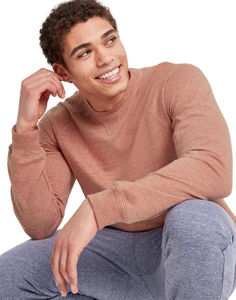 Camiseta de manga larga Premium para hombre, jersey de cuello redondo de tejido de punto de algodón de gran calidad, diseño en blanco - Product Image 3