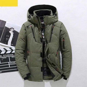 Parkas acolchadas de invierno a prueba de viento para hombre, chaqueta de plumón de pato blanco 90% para hombre, abrigo de nieve acolchado grueso y cálido de lujo con capucha - Product Image 5