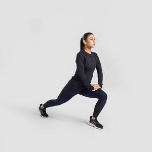 Leggings de yoga tricotés ajustés bleu marine dynamique avec motif strass et design tie-dye, effet push-up, chauds, en Spandex et Nylon, taille 3XL - Product Image 4