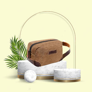 Neceser de algodón de lona con cierre de cremallera unisex, riñoneras personalizables para viaje, kit Dopp, estuche de maquillaje con almacenamiento de cosméticos - Product Image 6