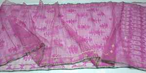 Trendy Deshi Dhakai Pink Jamdani Sharee Calidad de exportación para mujeres JAMDANI FABRIC Blue GREEN Golden Sky Blue de Bangladesh - Product Image 2