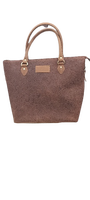 Sac fourre-tout pour femme en cuir véritable marron, personnalisable, nouvelle tendance, imprimé numérique, broderie, fermeture éclair, double compartiment pour ordinateur portable