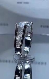 แหวนเงิน VVS DEF สี925ใช้สำหรับเป็นของขวัญแหวนหมั้นเพชรสำหรับงานแต่งงานปลูกในห้องปฏิบัติการ1CT 3CT - Product Image 6