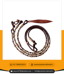 Cuir brut naturel tressé à la main Show Romel Romal Reins Horse Tack in Cherry Chuchnut design SRM177 saisonnier - Product Image 2