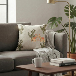 Última llegada: Hermosa funda de cojín hecha a mano con estampado de cactus para silla, decoración de sala de estar, funda de cojín de viaje. - Product Image 3
