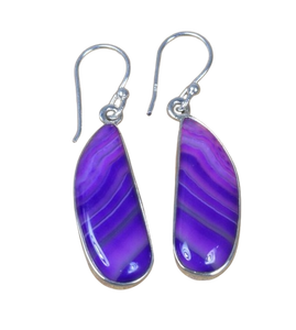 925 plata esterlina sólida Botswana ágata pendientes de piedras preciosas mujeres joyería de moda pendientes para mujeres niñas cuelgan - Product Image 1