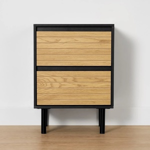 <span class=keywords><strong>Table</strong></span> <span class=keywords><strong>de</strong></span> chevet noire en <span class=keywords><strong>bois</strong></span> avec tiroir pour chambre à coucher - Product Image 4