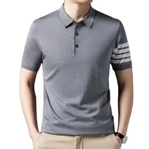 Breathable High Quality Men's for Shirts Knitted Custom Design Short Sleeve Summer Casual T-Shirts Customizable Sizes Logo OEM - Product Image 5