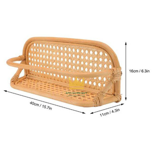 ตะขอแขวนผนังทำด้วยมือทำจากหวายธรรมชาติชั้นวางของหวายจากเวียดนาม - Product Image 4