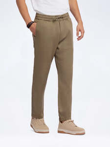 กางเกงขายาวลำลองแบบสวมซิปด้านข้างแฟชั่นใหม่ปี 2026 ผ้าแคนวาสสีดำ-เทา แห้งเร็ว สไตล์สปอร์ต แนวสตรีท สำหรับผู้ชาย - Product Image 2