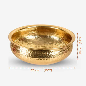 Eternal Elegance Laiton martelé Urli Majestic Glow Festive Home Decor avec des flammes gracieuses Pièce d'art en métal - Product Image 3