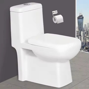 Aqua Cubic Ensemble de toilettes monobloc en une pièce de haute qualité Articles sanitaires populaires en céramique pour les villas Toilettes complètes - Product Image 2