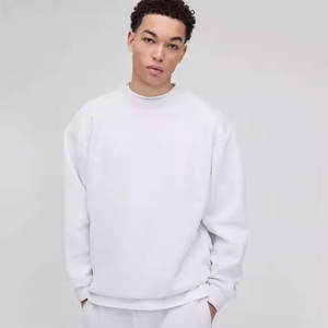 Vente en gros personnalisé sweat-shirt à col rond pour hommes surdimensionnés à épaules tombantes très vendu pull-over à manches longues brodé - Product Image 1
