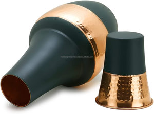 Handmade Premium Hammered Copper <b>Water</b> <b>Bottle</b> with Built in Glass Space <b>Water</b> Pot Turkish <b>Water</b> Pot - Product Image 5