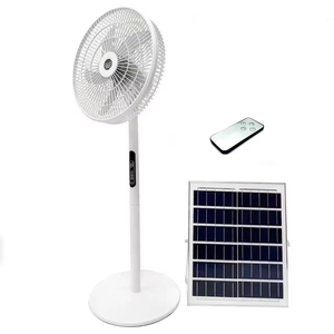 Ventilador solar recargable grande de 16 pulgadas, de larga duración, con flujo de aire potente, de doble uso, para escritorio y camping al aire libre. - Product Image 3