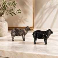 Figurine d'animal en cristal de quartz rose naturel sculptée en forme de mouton pour la décoration intérieure, l'autel de méditation et comme cadeau de collection
