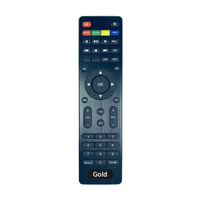 Control Remoto de Alta Calidad con Panel Dorado para Receptor de TV Satelital