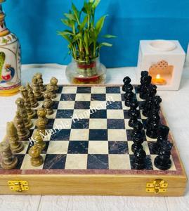 Meilleur prix Jeu d'échecs plat en bois de luxe fabriqué à la main pour adultes et enfants d'intérieur Divertissement en gros disponible - Product Image 3