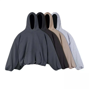 Sudadera con capucha negra de manga larga de algodón de alta calidad para hombre, ropa con logotipo personalizado al por mayor para invierno - Product Image 6