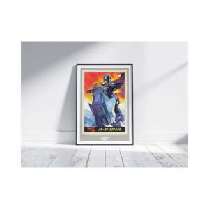 Póster de Estilo Moderno de The Mandalorian y Grogu, Arte de Pared en Papel con Diseño de Escape en AT-RT - Product Image 1