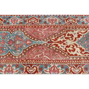 Alfombra Turca, Alfombra de Pasillo de 3.3x20 pies, Alfombra Vintage, Alfombra de Lana con Puntos Rojos y Azules - Product Image 4