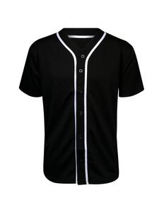 Venta caliente malla de poliéster ligero transpirable béisbol Jersey manga corta botón tapeta personalizado en blanco liso béisbol Jersey - Product Image 2