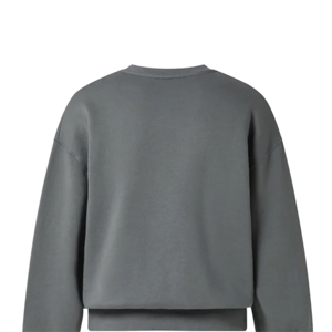 เสื้อสเวตเชิ้ตคอกลมสีเทาเข้มสำหรับผู้ชาย สกรีนโลโก้ได้ เนื้อผ้าหนา แขนยาว สวมใส่สบาย สไตล์สตรีทแวร์ รับผลิตแบบ OEM ODM ขายส่ง - Product Image 5