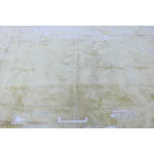 Tapis turc vintage, grand tapis de 6,5 x 9,4 pi (198 x 285 cm), tapis en laine jaune à motifs floraux - Product Image 5