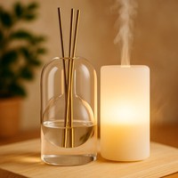 Diffuseur d'aromathérapie en verre élégant et écologique, sans parabène, sans alcool, parfum longue durée, 1 mois, bâtonnets décoratifs DIY