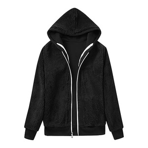 Mejor calidad OEM Slim Fit con capucha cremallera polar manga larga Mujer 100% algodón personalizado cremallera sudaderas con capucha estilo Casual frente invierno - Product Image 2